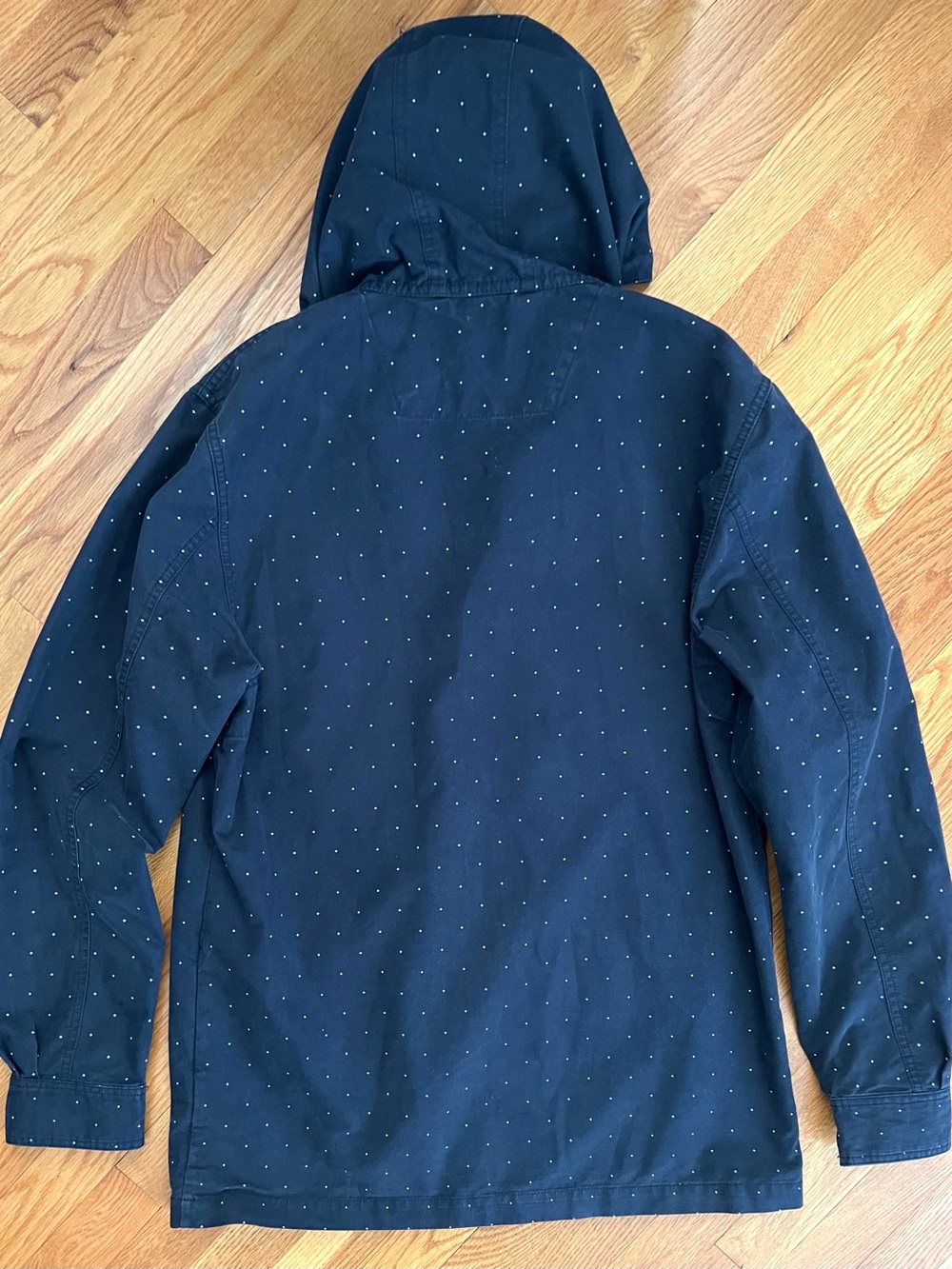 Men's Utility Cargo Skater Streetwear Navy Blue Hooded Jacket {L) EUC - Picture 2 of 10